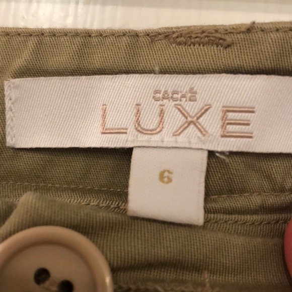 Cache Lux embroidered pants sz 6 khaki wide leg - Picture 10 of 10